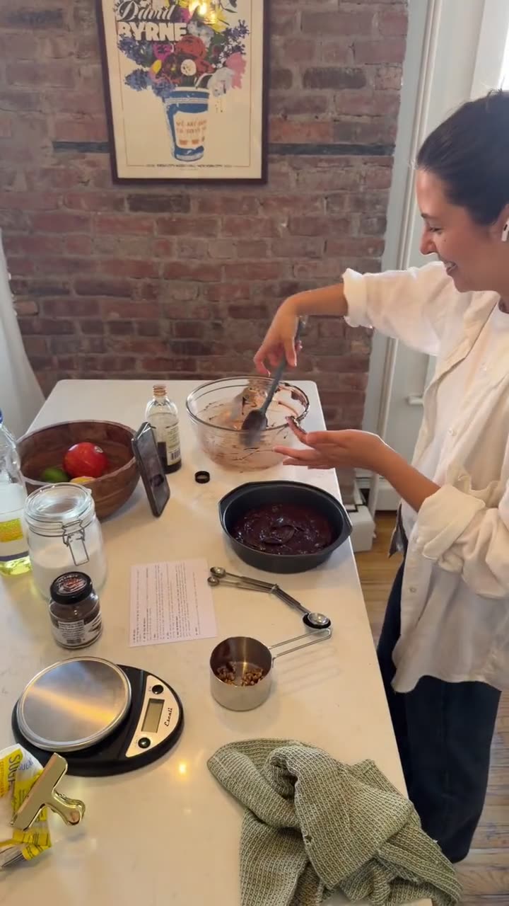 Cooking together over a video call